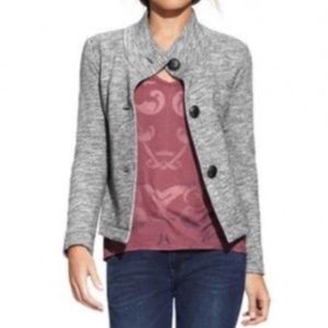 CAbi Heather Gray Moto fleece jacket